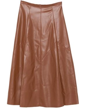 Dixie Panelled Midi Skirt - Brown