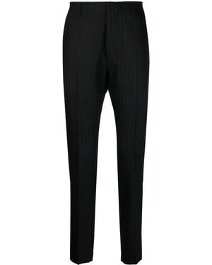 Ami Paris Pinstriped Tapered Trousers - Black