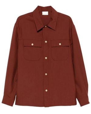 Drole de Monsieur Flap-Pocket Overshirt - Red