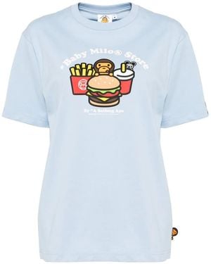 A Bathing Ape Graphic-Print T-Shirt - Blue