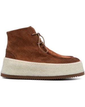 Marsèll 85Mm Parapana Lace-Up Suede Boots - Brown