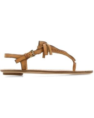 Prada Sandalen Mit Schleifendetail - Braun