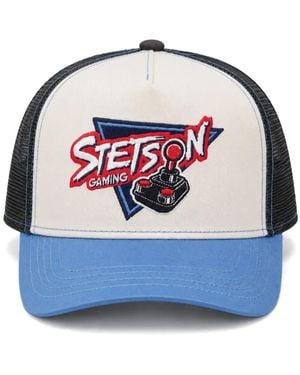 Stetson Logo-Patch Mesh-Panel Cap - Blue