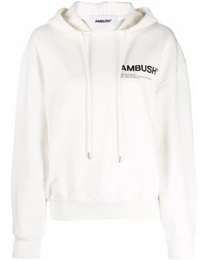 Ambush Cotton Logo Hoodie - White