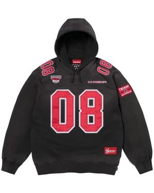 Supreme Sudadera Football Jersey Con Capucha - Rojo
