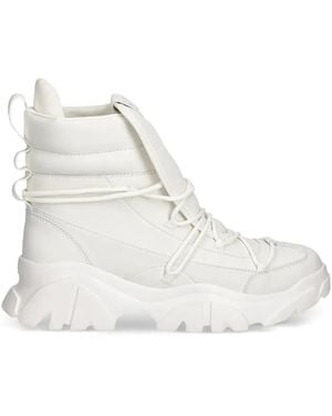 EA7 Lace-Up Chunky Sole Boots - Natural