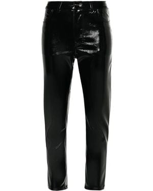 Parlor Faux-Leather Pants - Black
