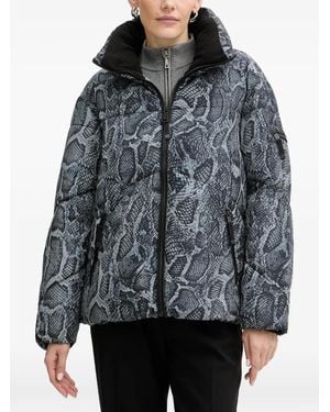 Guess Printed Puffer Jacket - Gray