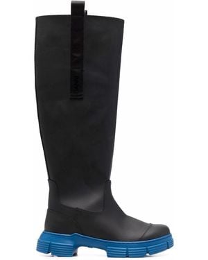 Ganni Country Recycled-rubber Boots - Blue