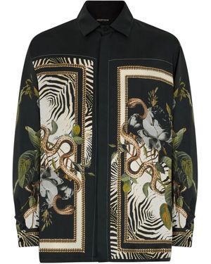 Roberto Cavalli シルクシャツ - ブラック
