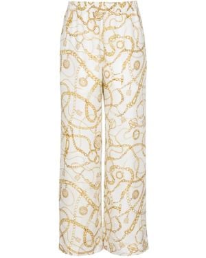 Balmain Wide Trousers - Neutro