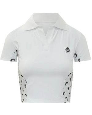 Marine Serre Moon Polo Top - Grey