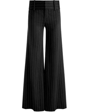 Alice + Olivia Olivia Pinstriped Pants - Black