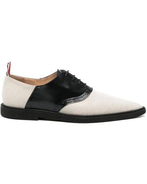 Thom Browne Colour-Block Oxford Shoes - Black
