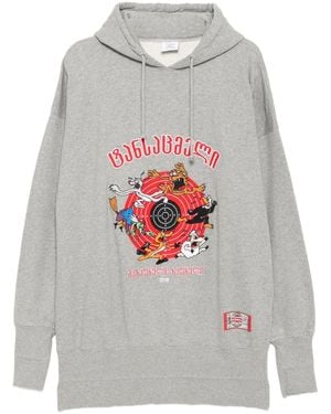Vetements Embroidered Hoodie - Grey