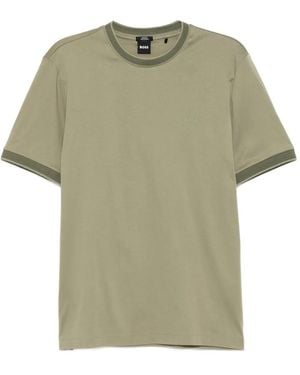 BOSS Logo-Printed T-Shirt - Green