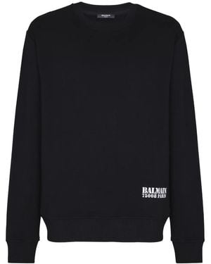 Balmain Sweater Met Logoprint - Zwart
