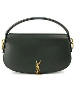 Saint Laurent Voltaire Leather Satchel Bag - Black