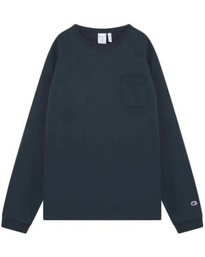 Champion Logo-Embroidered T-Shirt - Blue