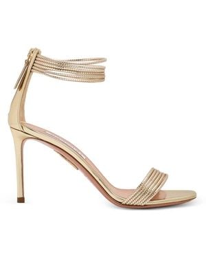 Aquazzura Sway Metallic Sandals - Métallisé