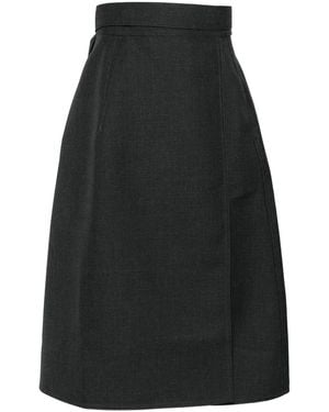 Sofie D'Hoore Wrap Checked Skirt - Black