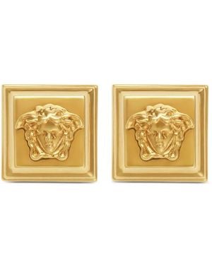 Versace Medusa Square Earrings - Metallic