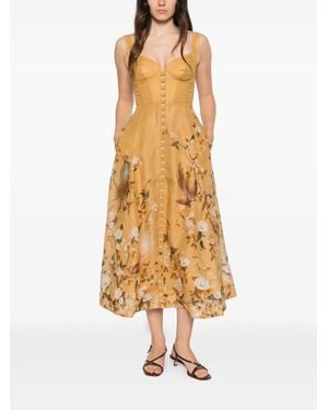 Zimmermann Momentum Corded Midi Dress - Metallic