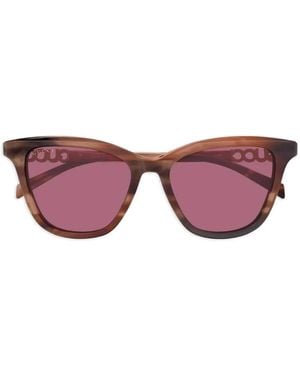 Gucci Cat-Eye Logo-Detail Sunglasses - Pink
