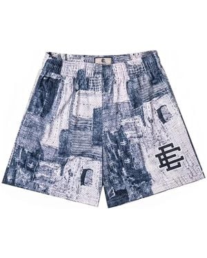 Eric Emanuel Boro Patchwork Shorts - Blue