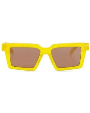 Off-White c/o Virgil Abloh Windsor Square-Frame Sunglasses - Yellow