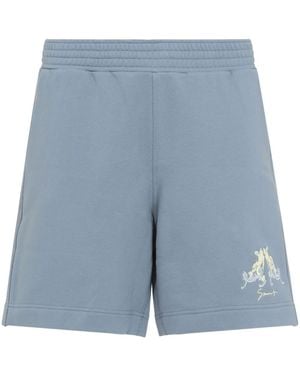 Givenchy Hubert Objects-Embroidery Shorts - Blue