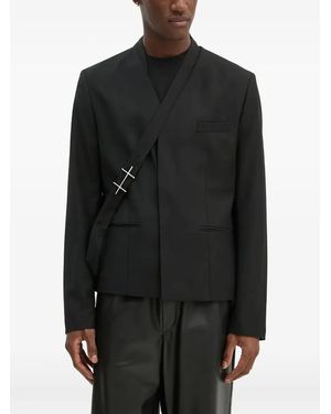 HELIOT EMIL Cross-Detail Blazer - Black