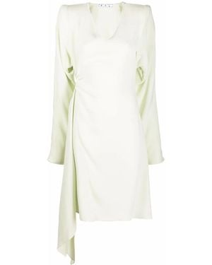 Off-White c/o Virgil Abloh Cut-Out Long-Sleeve Dress - White