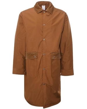 PUMA X Maison Kitsuné Corduroy-Collar Trench Coat - Brown