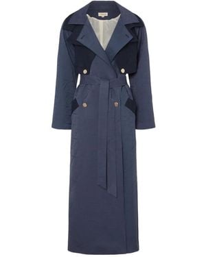Temperley London Victory Double-Breasted Trench Coat - Blue