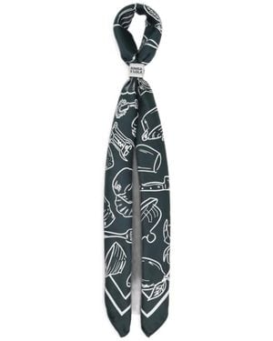 Bimba Y Lola Two-Tone Christmas-Food Scarf Charm - Blue