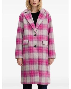 Desigual Single-Breasted Coats - Pink