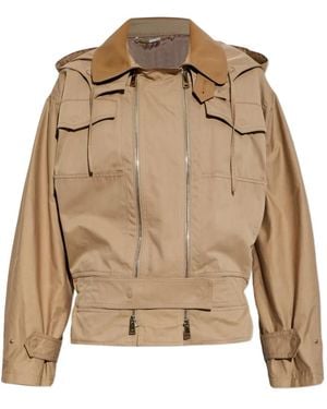 Fendi Logo-Detail Jacket - Natural
