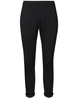 Dondup Tapered Wool-Blend Dress Trousers - Black