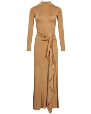 Roland Mouret Maxi Knotted Ruffled Dress - Natural