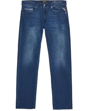 Replay Logo Patch Jeans - Blue