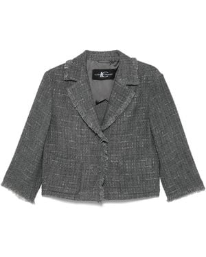 Luisa Cerano Cotton-Blend Tweed Jacket - Grey
