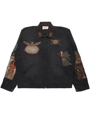 Samuel Zelig Folk Jacke Mit Cordkragen - Schwarz