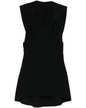 Vestiaire d'un Oiseau Libre Robe Sans Manches À Capuche - Noir