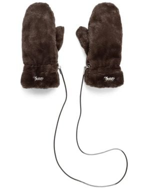 Juicy Couture Java Fäustlinge Aus Faux Fur Mit Kordelzug - Braun