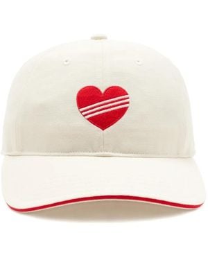 adidas Heart-Motif Baseball Cap And Scrunchy Set - White