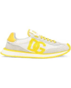 Dolce & Gabbana Dg Cushion Mixed-Material Trainers - Yellow