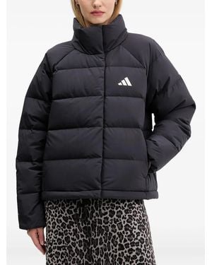 adidas Logo-Detail Puffer Jacket - Black