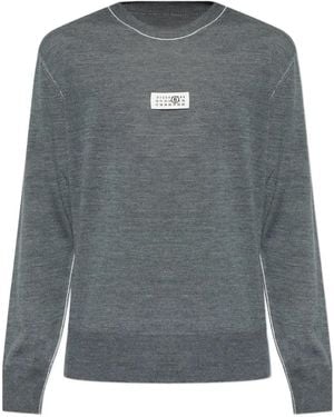 MM6 by Maison Margiela Logo-Patch Jumper - Grey