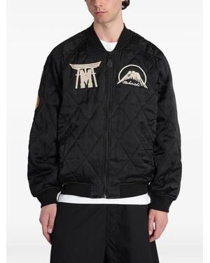 Maharishi Embroidered-Quilted Bomber Jacket - Black